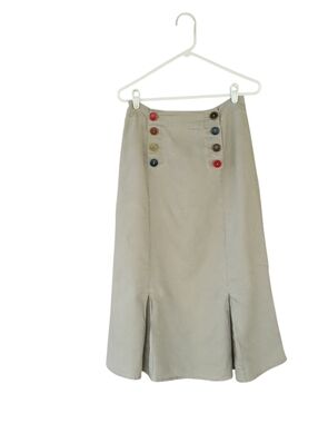 Boden Tan Linen Maxi Skirt Size 12L